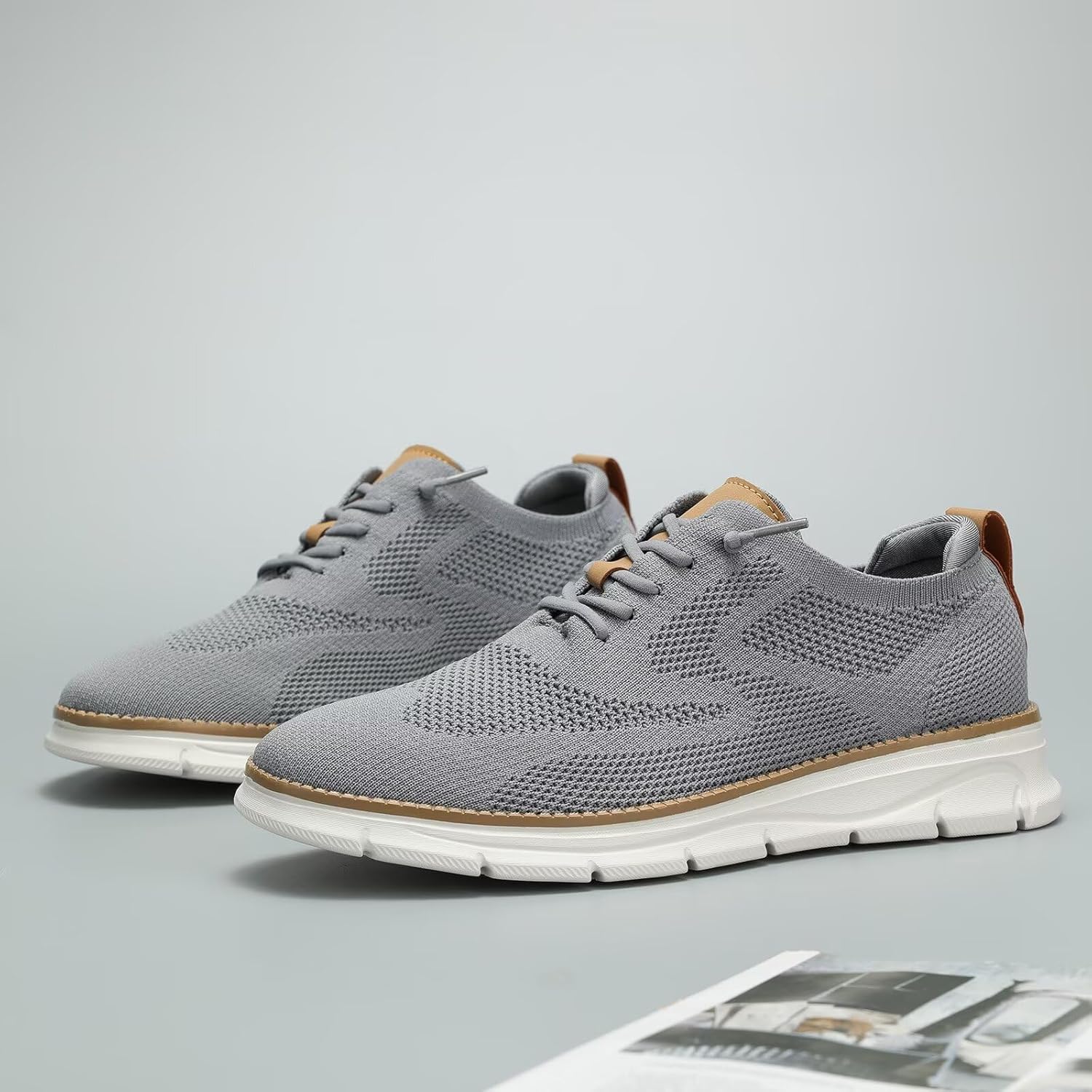 Mens Casual Dress Oxfords Shoes Fashion Mesh Business Walking Work Slip on Sneakers Comfortable Lightweight Soft Sole